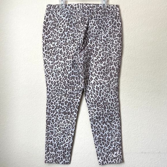 Nine West 14 Leopard Print Gramercy Skinny Ankle Jeans Pants - Picture 11 of 16